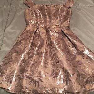 Grey Damask Cocktail Dress